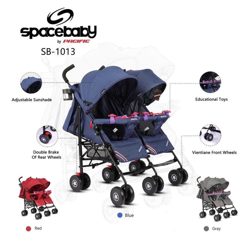 Stroller kembar hotsell depan belakang