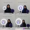 IMPODIO Ringlight Diameter 33cm 3 Warna Dimmable Dengan Holder HP