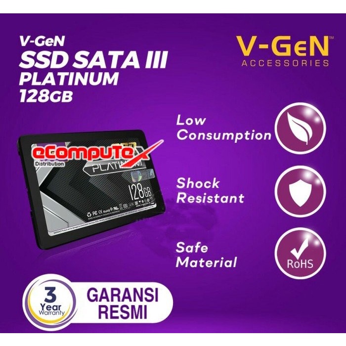 Jual SSD SOLID STATE DRIVE V-GEN PLATINUM 128GB VGEN 128 GB 2.5