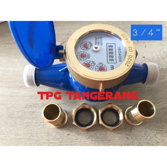Jual Meteran Air Water Meter Kuningan 3/4 inchi | Shopee Indonesia