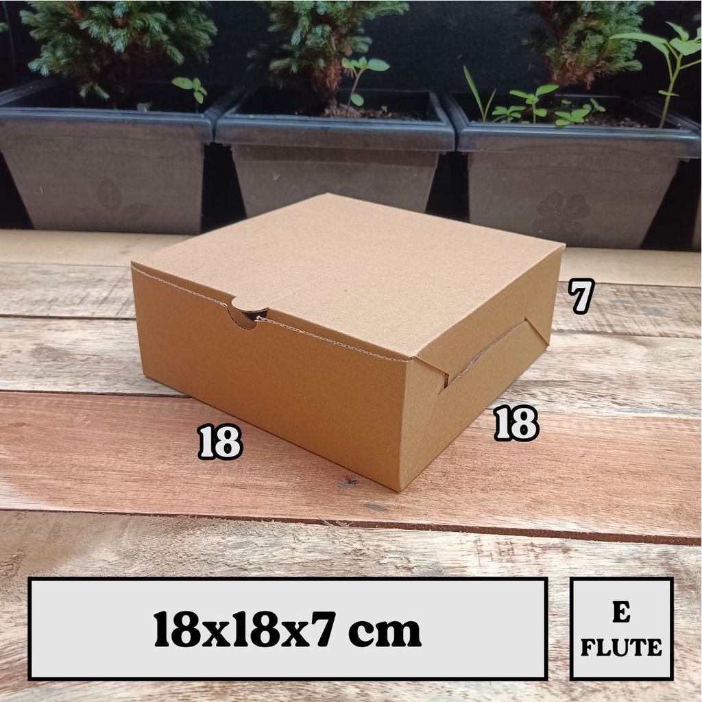 Jual Kardus Box Ukuran 18x18x7 Cm Polos Dus Nasi Kotak Dus Hampers Dus Kue Dus Makanan 6617