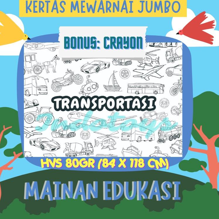 Jual Model Baru.. FREE CRAYON POSTER MEWARNAI JUMBO // KERTAS GAMBAR