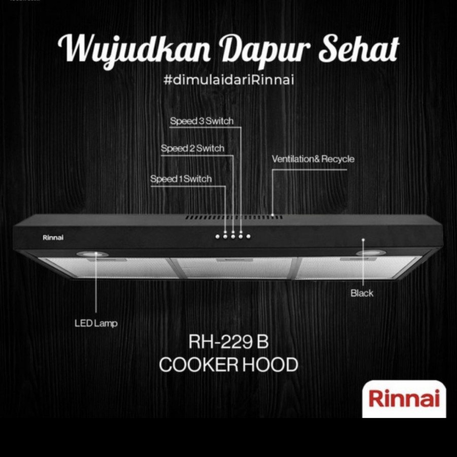 Jual Cooker Hood Rinnai Cm Rh B Tudung Hisap Rh B Rh Ss Shopee Indonesia