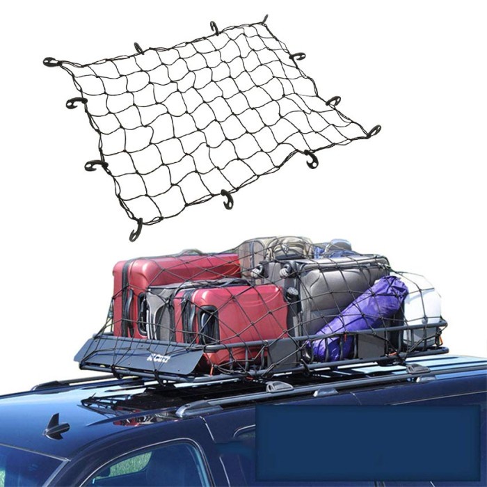 Jual jaring rak penyimpanan atap mobil cargo net untuk perjalanan 120 ...