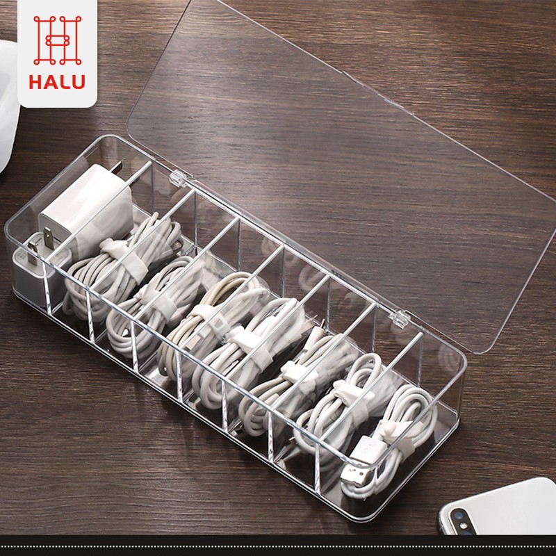 Jual Halu Cable Storage Organizer Acrylic Kotak Box Penyimpanan Kabel ...