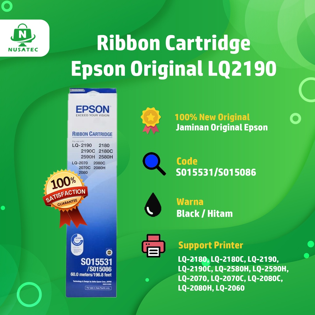 Jual Ribbon Cartridge Pita Printer Epson Lq Lq Original