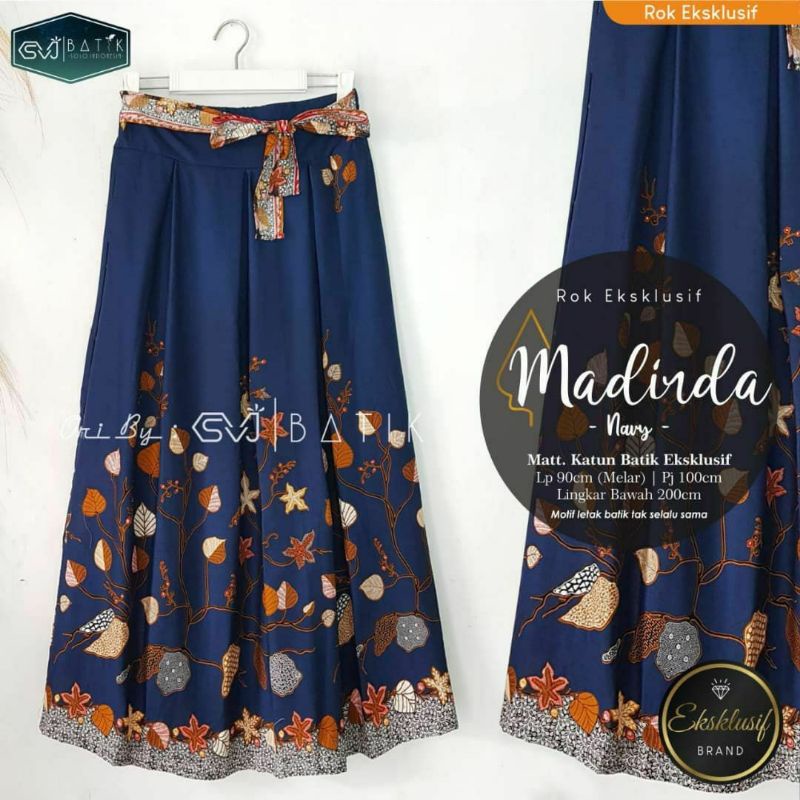 Jual Madirda Rok Batik Payung Panjang Karet Jumbo Rok Big Size Modern Premium Rok Batik Unggul 3258