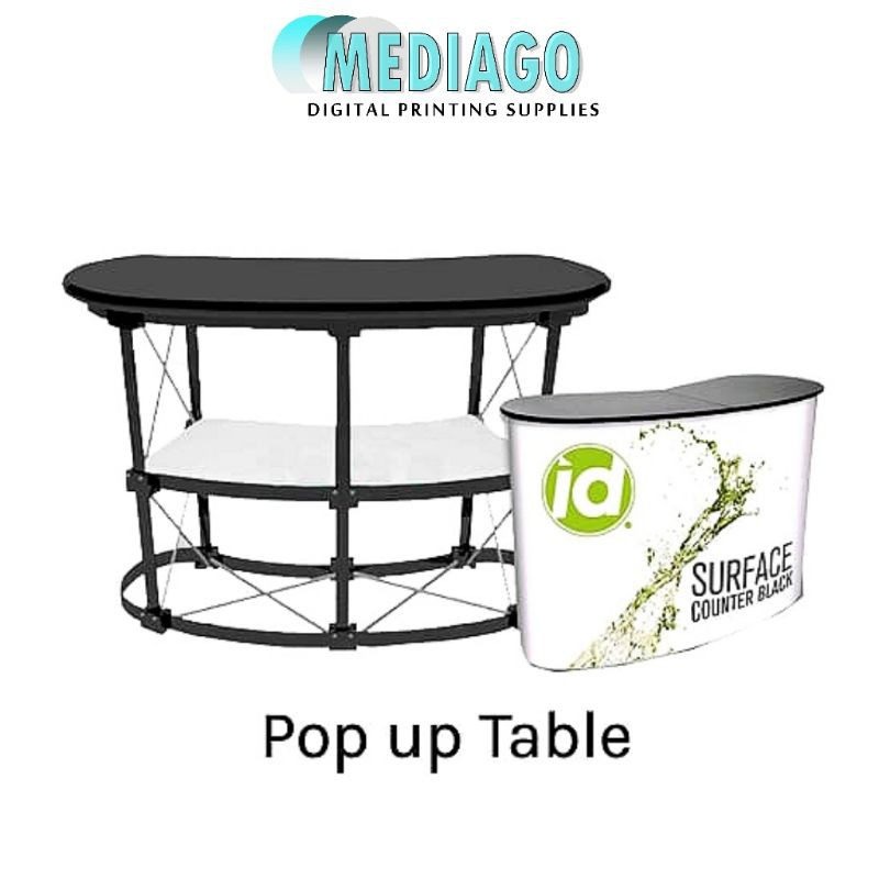 Jual Pop Up Table Meja Hitam Booth Portable Meja Promosi Event Desk Shopee Indonesia 9335