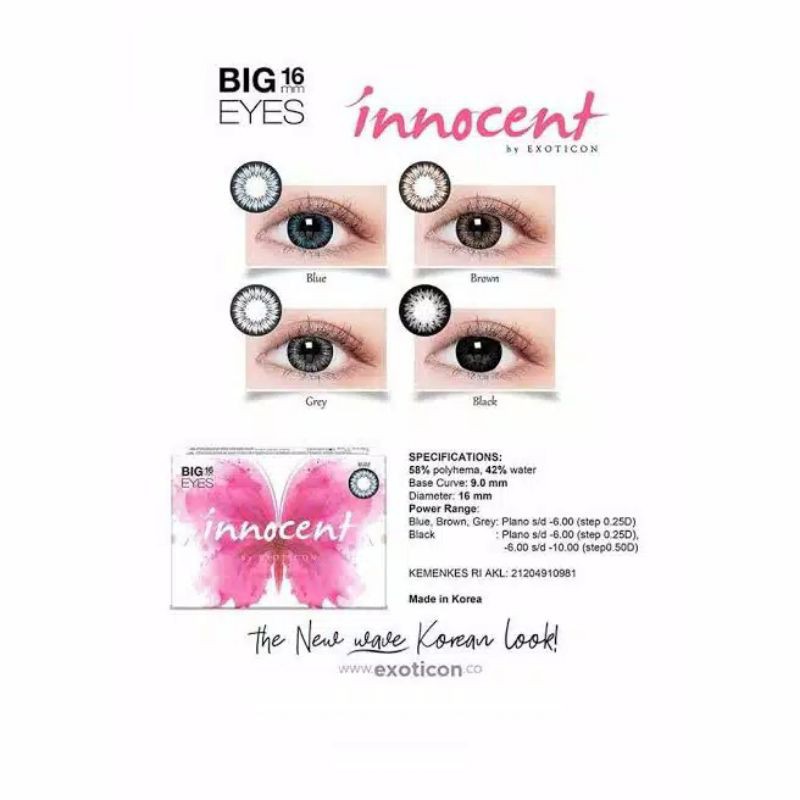 Jual Promo Paket Softlens Innocent 16mm Lebih Hemat Shopee Indonesia