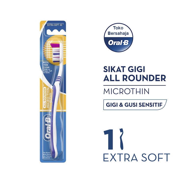 Jual Oral-B Sikat Gigi All Rounder Microthin Clean Isi 1 | Shopee Indonesia