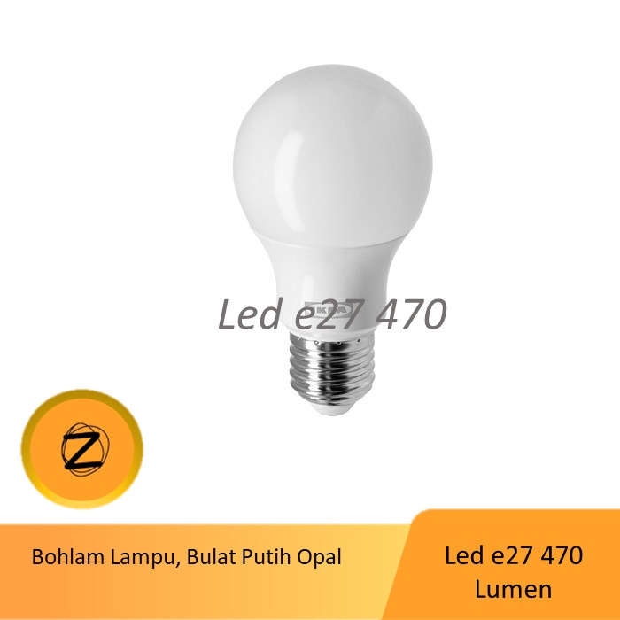 Jual Lampu Bohlam LED Hemat Energi e27 470 Lumen Bulat Putih Opal 4,5 W ...