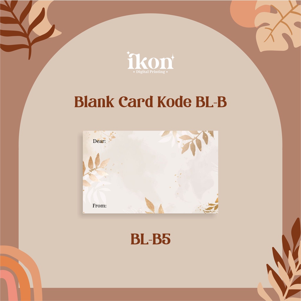 Jual BLANK CARD KODE BL-B (KARTU UCAPAN/ KARTU UCAPAN BISA DITULIS ...