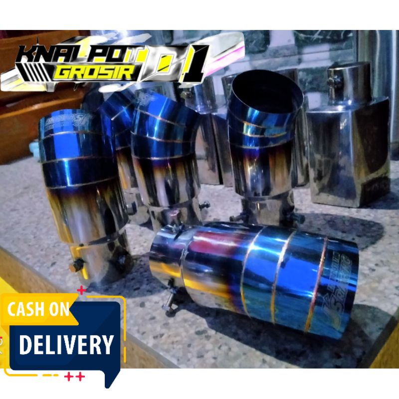 Jual Universal Car Muffler Tip Stainless Steel Pipe Chrome Trim ...