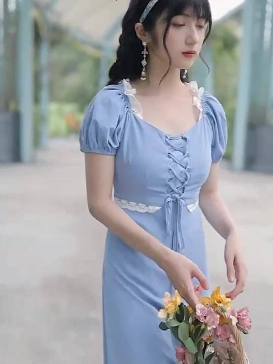 Susana ID French Ballon Vintage Dress D041