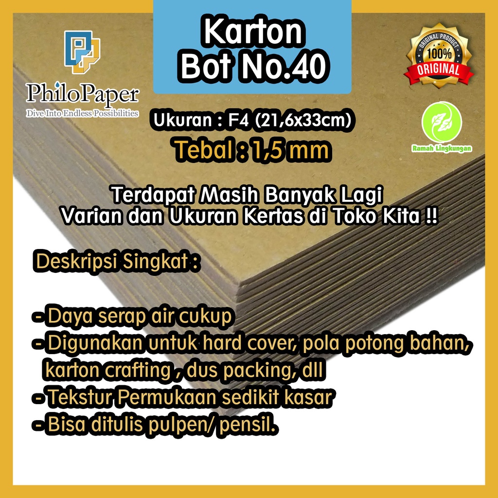 Jual Karton Yellow Bot No. 40 F4 | Shopee Indonesia