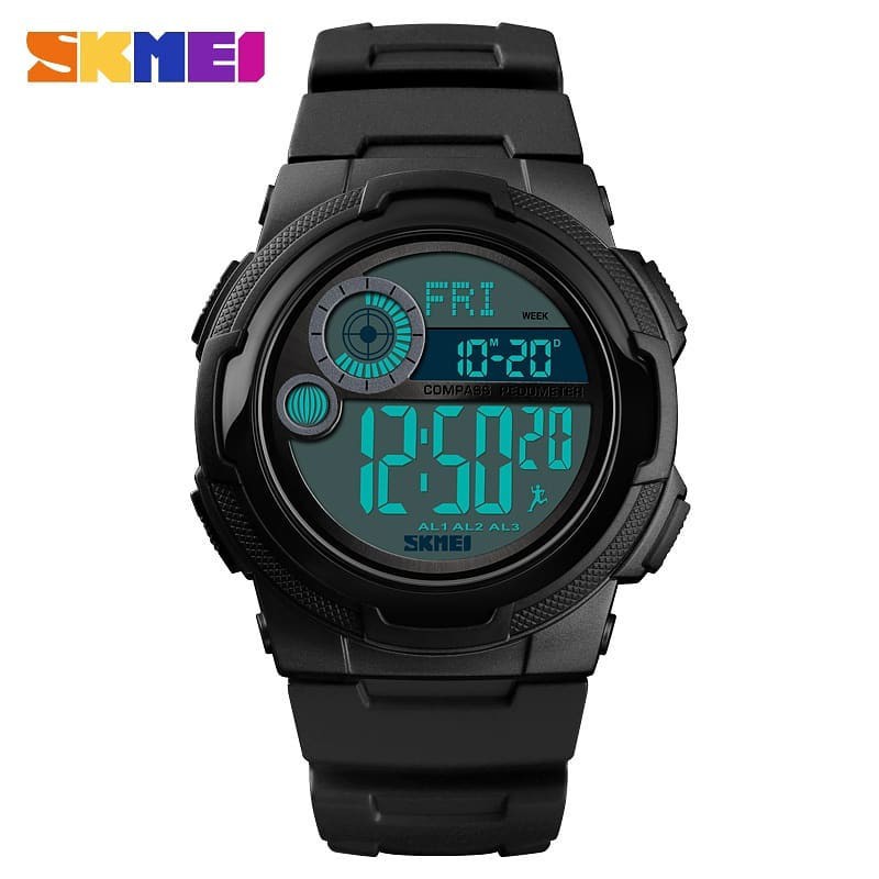 Jam tangan pria digital skmei 1424 compass original murah tahan air
