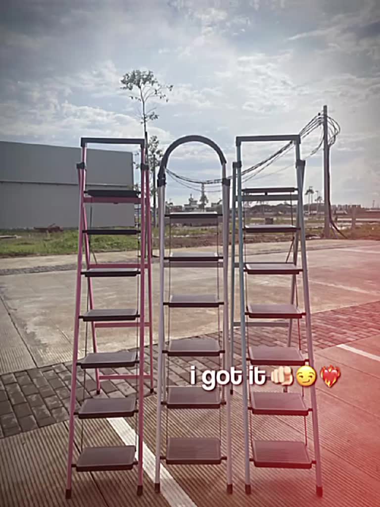 Jual Tangga besi lipat (3/4/5/6/7/8 anak tangga) tangga lipat baja