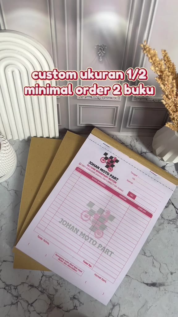 Jual Cetak nota 1/2 folio bon faktur surat jalan surat pesanan obat ...