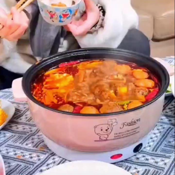 Aqua - Panci Listrik Kapasitas 1.5l Serbaguna Anti Lengket Dengan Kukusan 2 Mode - foto 2