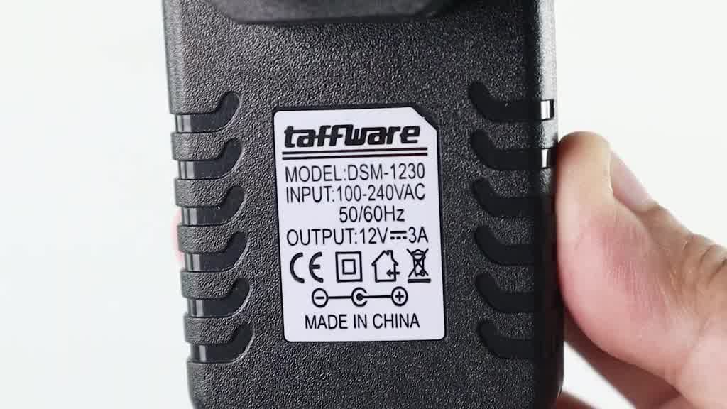 Jual Taffware Adaptor Power Supply Converter AC to DC 12V 3A LED Strip ...