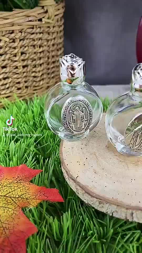 Botol Air Suci Katolik Kaca Kecil - Tempat Air Suci Keluarga Kudus 2
