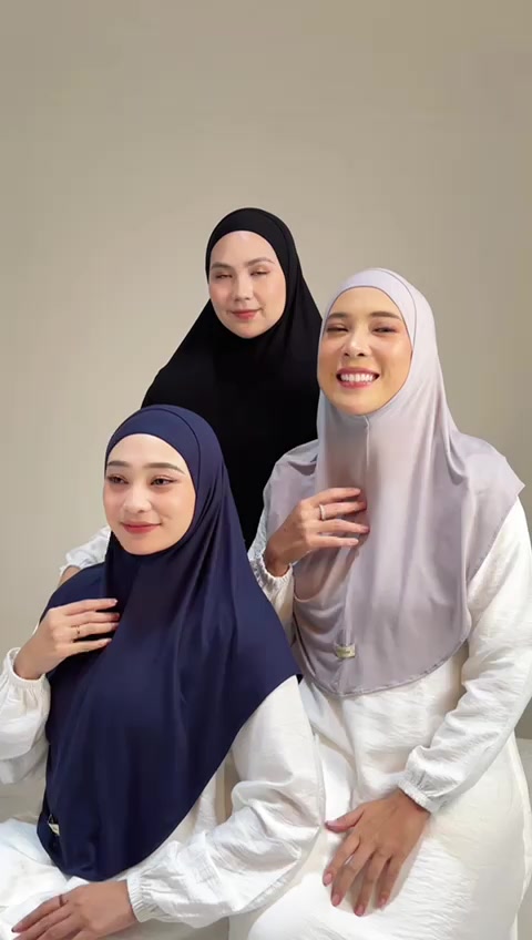 KALISHA X FITROP Hijab Instan Kaos Rayon Kerudung Bergo Rayon Daily Lubang Telinga Sada Size Reguler
