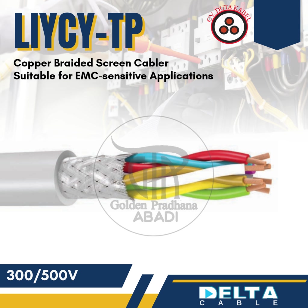 Jual Kabel LiYCY-TP 2x2x1 mm2 (2Px1 mm2) DELTA /KABEL SCREEN,SIGNAL ...