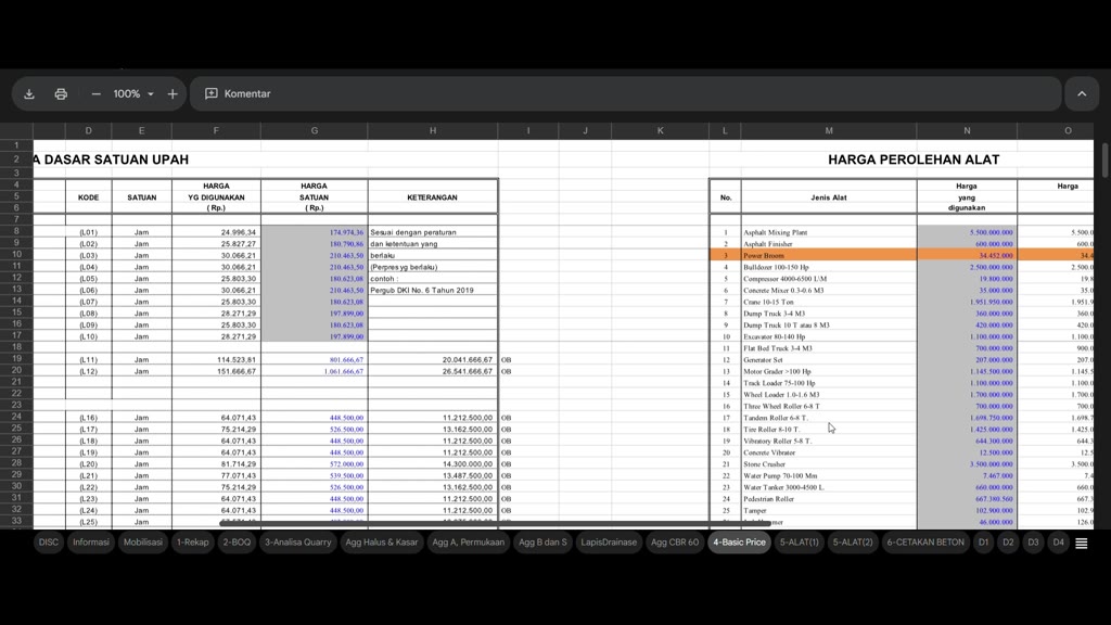 Jual AHSP Bina Marga Excel - Analisa Harga Satuan Pekerjaan Lengkap ...