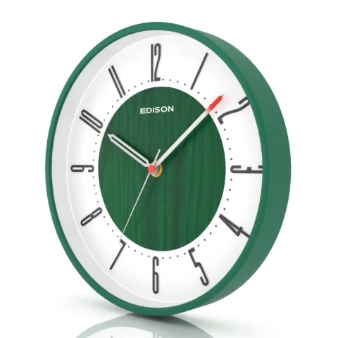 Jam Dinding Edison Sweep Step ES EQ 255 T66 Timbul Kaca Krystal Diameter 25cm 250mm