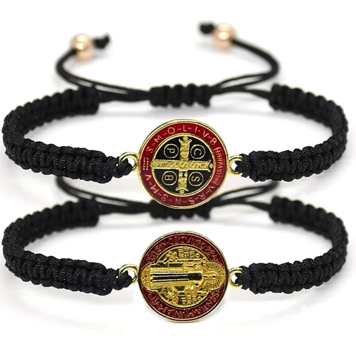 Gelang Proteksi Katolik Medali Santo Benediktus Aksesoris Rohani 2