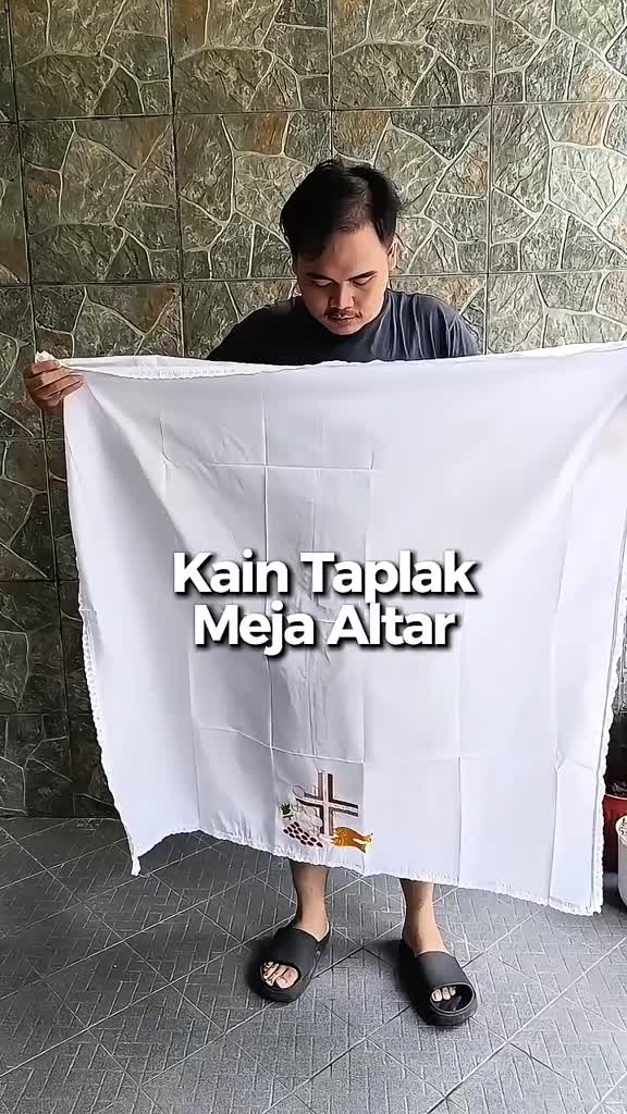 TAPLAK MEJA ALTAR PUTIH / TAPLAK MISA RUMAH / KAIN ALTAR KATOLIK 2