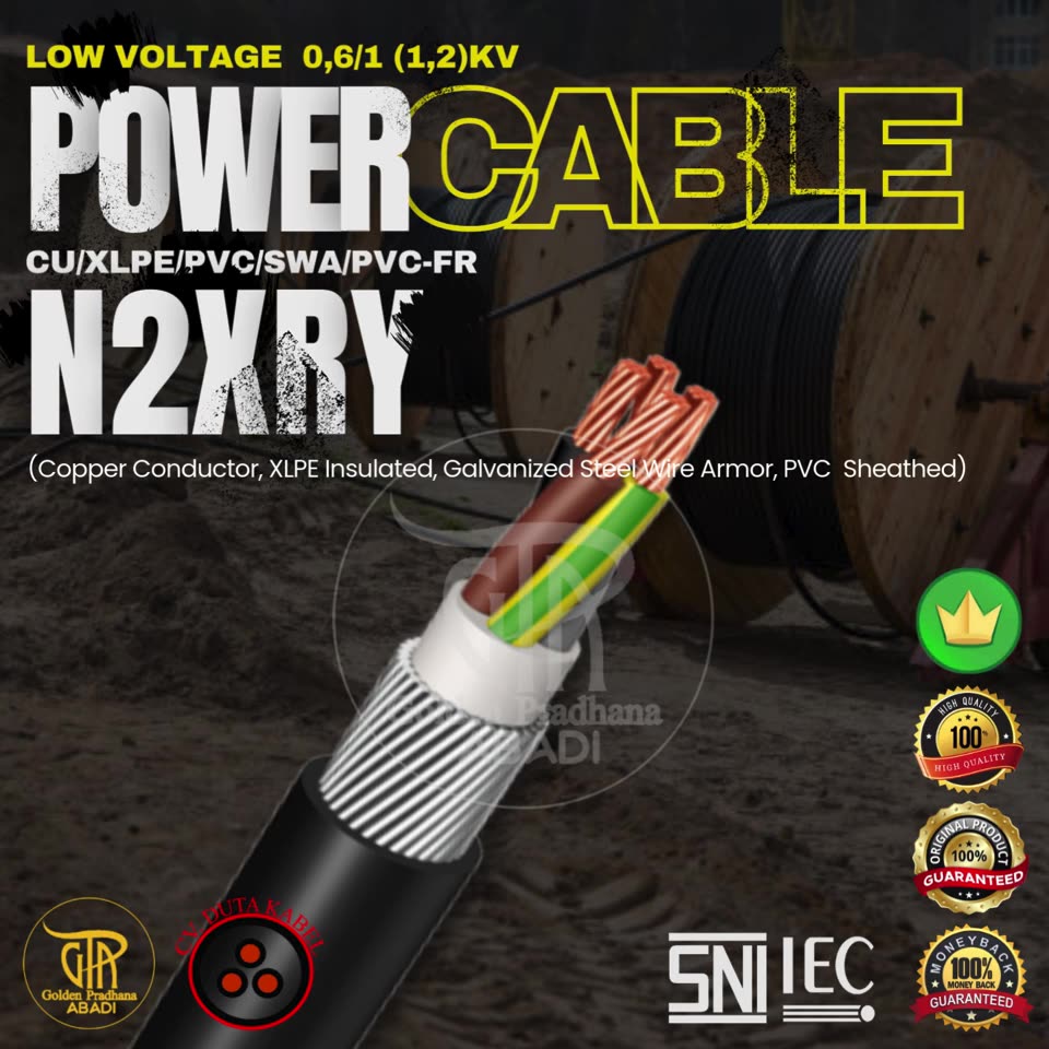Jual Kabel N2XRY 2x6 mm2 FIRST CABLE (Cu/XLPE/SWA/PVC) 2x6 mm/2 x 6 mm2 ...