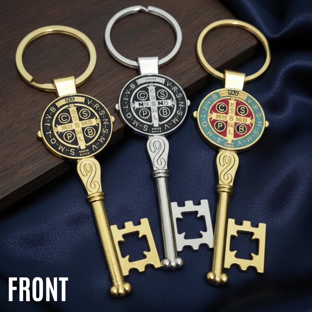 Gantungan Kunci Medali Benediktus Untuk Perlindungan dan Berkat 2