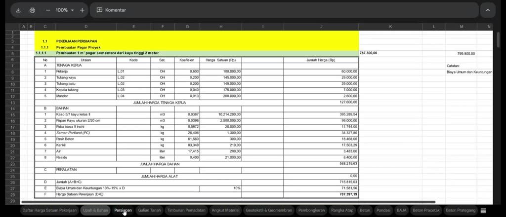 Jual AHSP 2026 Excel Otomatis Sesuai SE 47/SE/DK/2026 | Analisa Harga ...