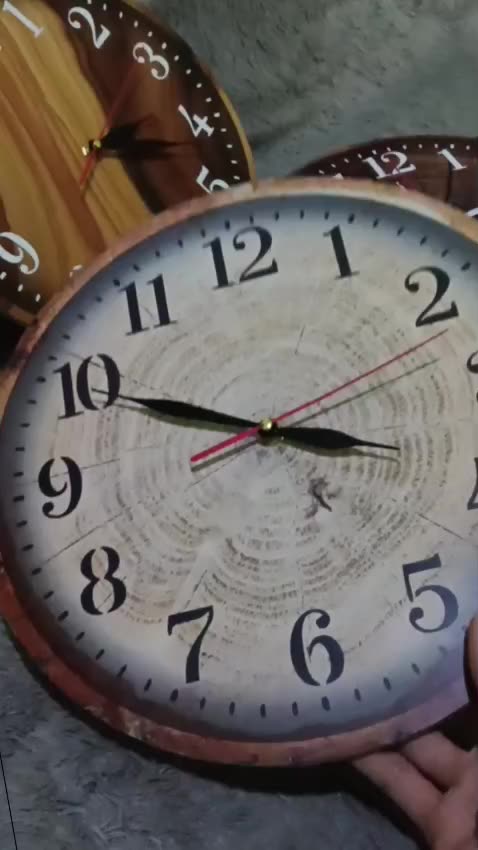 Jam Dinding Vintages Pajangan Dinding Dekorasi Kamar Rumah Wall Decor Motif Kayu -POKA-42