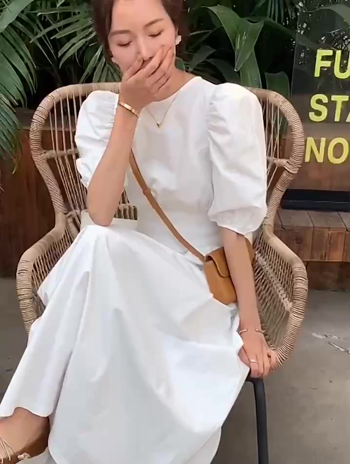 Susana ID White Korean Long Dress