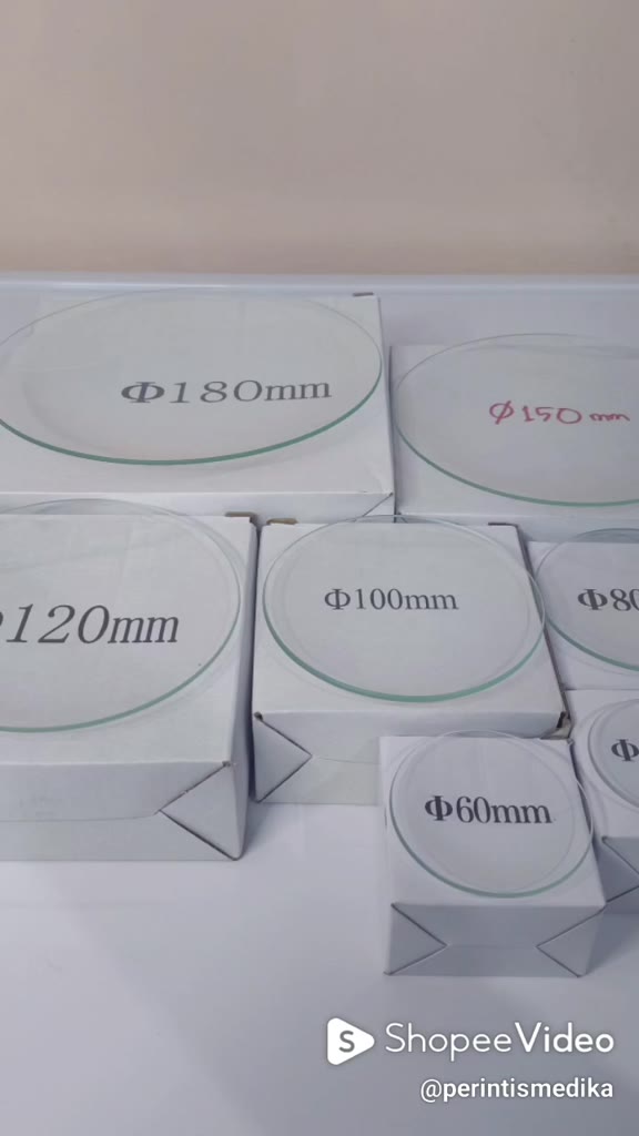 Jual Kaca Arloji Laboratorium l Watch Glass / Gelas Arloji Lab / Cawan ...