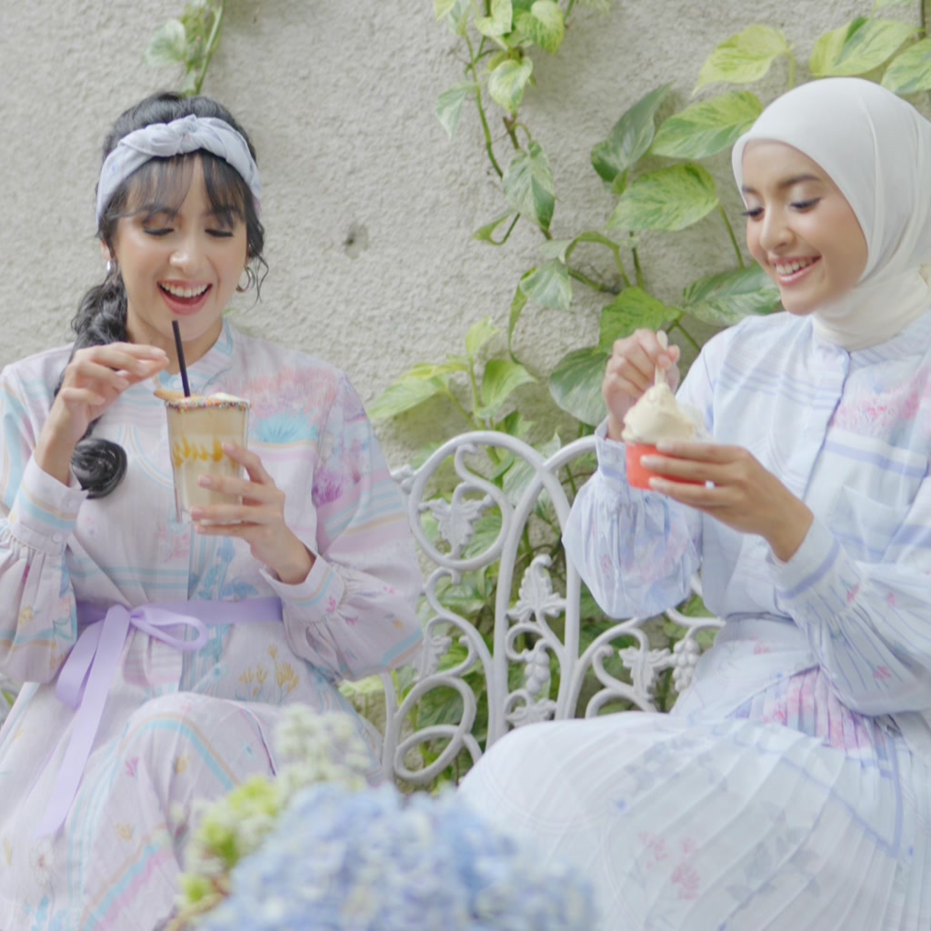 HijabChic Havisa Tops Dusty Blue