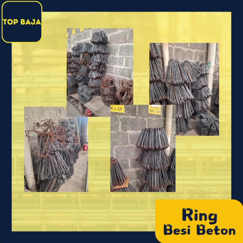 Jual Ring Cincin Besi Behel Beton FULL ukuran 8x10, 8x12, 8x15, 8x20 ...