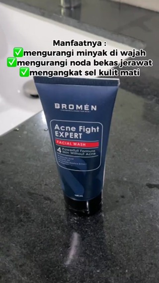 Jual Bromen Acne Facial Wash Sabun Cuci Muka Pria Penghilang Jerawat