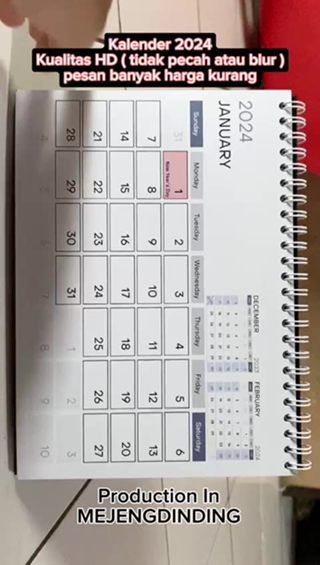 Jual Kalender Meja PLANNER B / Kalender Duduk Aesthetic Tahun 2024 ...