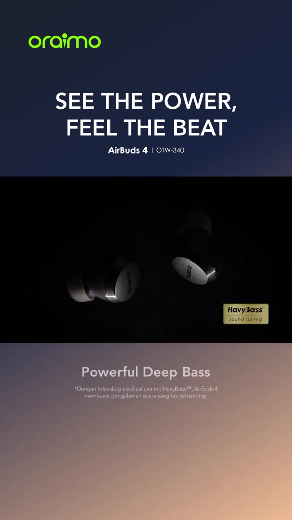Gambar produk oraimo x MPL Mobile Legends TWS AirBuds 4 OTW-340MPL Edisi Kolaborasi Khusus Tampilan LED Stereo Nirkabel Sejati Bluetooth Gaming Baterai Latensi Rendah 38H IPX4 Tahan Air 2