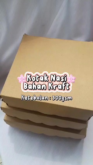 Jual Dus Kue / Kotak Makan Nasi R8 18cm x 18cm x 7cm Kraft Cokelat ...