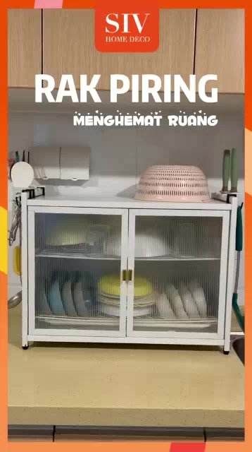 SIV Rak Piring Tertutup Rak Cuci Piring Stainless Pengering 