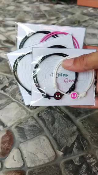 Jual Isi 2 Pcs Gelang Couple Spiderman Miles And Gwen Manik Manik