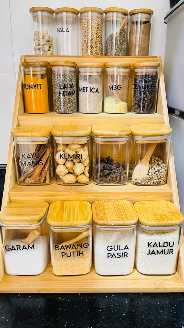 GrinnLiving Costa 3 Tier Shelf rak bumbu bertangga