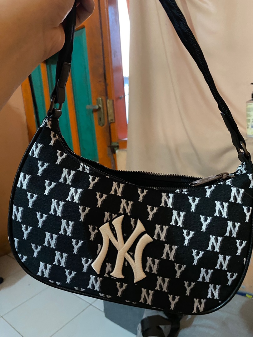 MLB Monogram Jacquard Hobo Bag (Beige) – The Factory KL