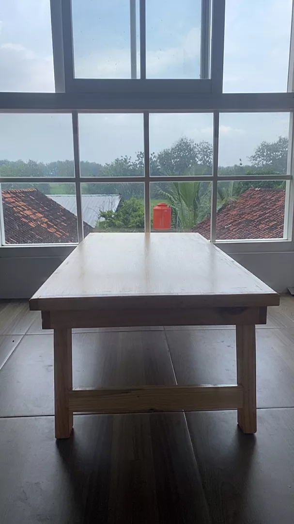 meja laptop lipat lesehan minimalis kayu untuk millennial