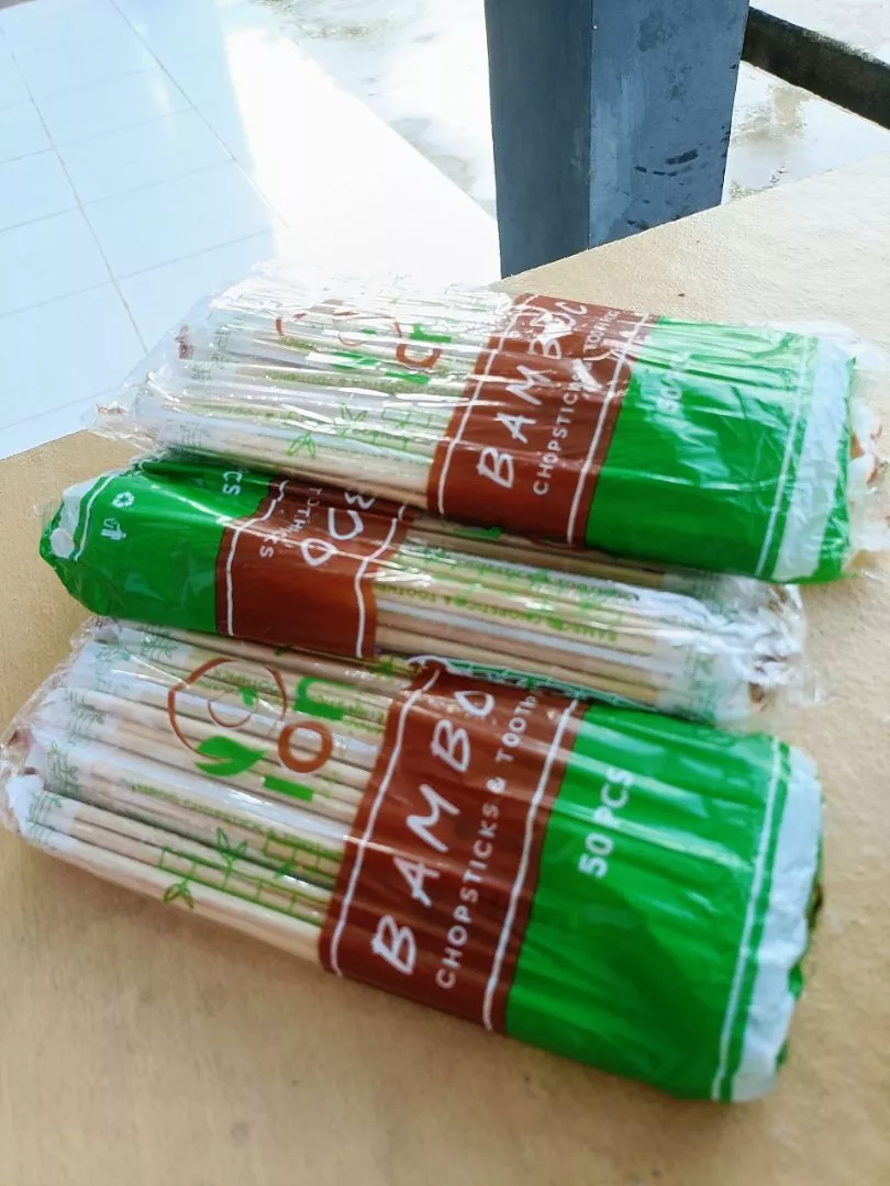 Kemasan Sumpit Bambu Ion Isi 50 Pasang Higienis Tunaplas Pack