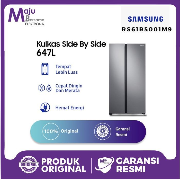 Jual KULKAS SAMSUNG RS61R5001M9/SE SIDE BY SIDE INVERTER ALL AROUND ...